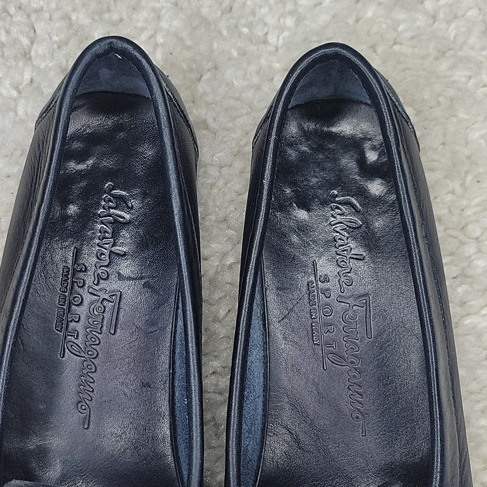 Salvatore ferragamo Ganachi navy leather driving loafers/shoes size 7 - Picture 3 of 16